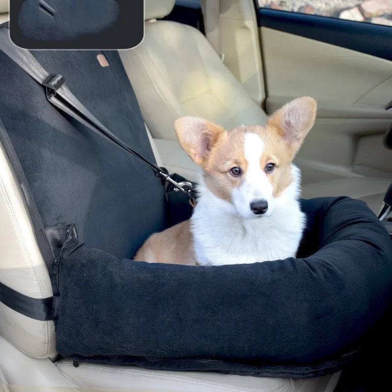 Dog Car Seat – Safety Seat for Dogs with Straps and Soft Padding