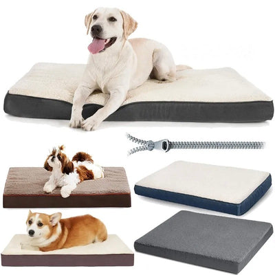 Large Plush Memory Foam Dog Bed