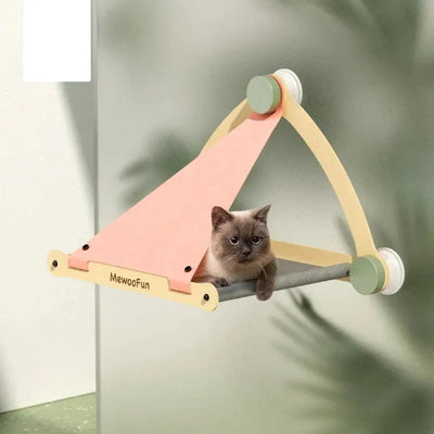 猫用安定窓用ハンモック - 吸盤付き頑丈窓用ベッド