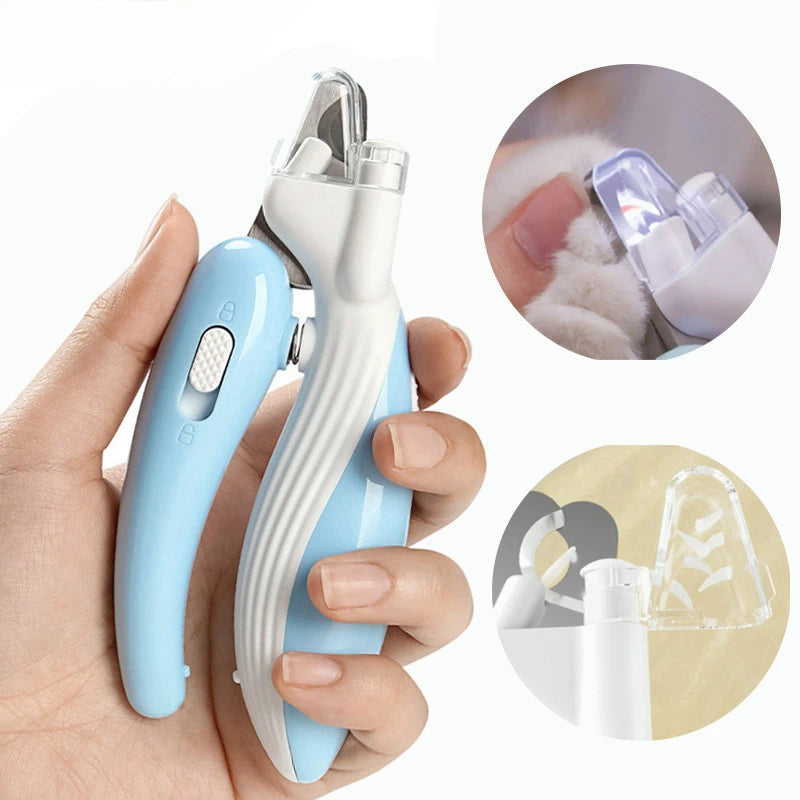 滑り止めハンドル付きLEDペット爪切り