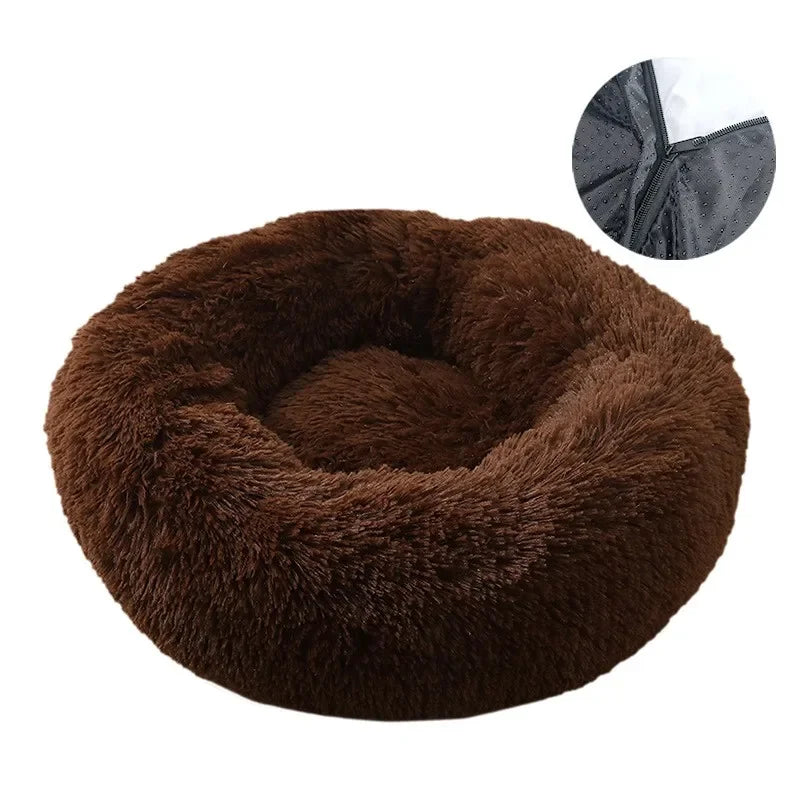 Donut-shaped Pet Bed – Ultra-Plush and Breathable Rest Bed for Pets – Machine Washable and Safe for Comfortable Sleep
