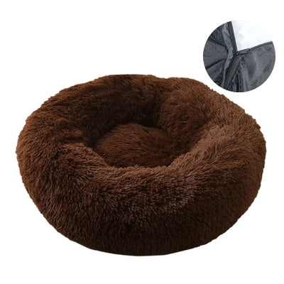 Donut-shaped Pet Bed – Ultra-Plush and Breathable Rest Bed for Pets – Machine Washable and Safe for Comfortable Sleep
