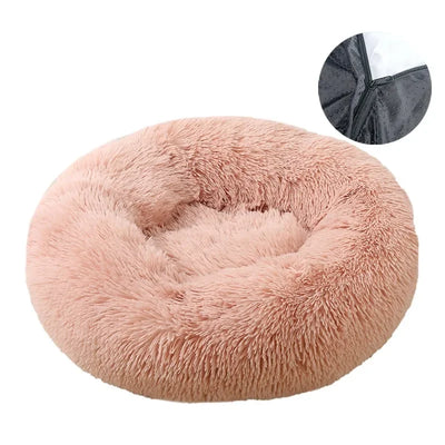Donut-shaped Pet Bed – Ultra-Plush and Breathable Rest Bed for Pets – Machine Washable and Safe for Comfortable Sleep