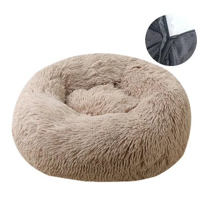 Donut-shaped Pet Bed – Ultra-Plush and Breathable Rest Bed for Pets – Machine Washable and Safe for Comfortable Sleep