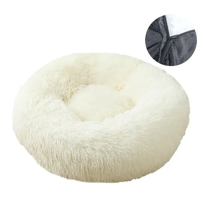 Donut-shaped Pet Bed – Ultra-Plush and Breathable Rest Bed for Pets – Machine Washable and Safe for Comfortable Sleep