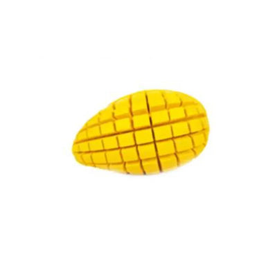 Fruit-shaped rubber dog toy for chewing pleasure and dental care