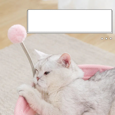 ラウンドキャットハンモック - 遊びボールと安定したフレームを備えた猫のための快適な休憩場所