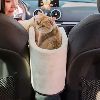 Comfortable Car Dog Carrier for Small Pets with Secure Seat Attachment