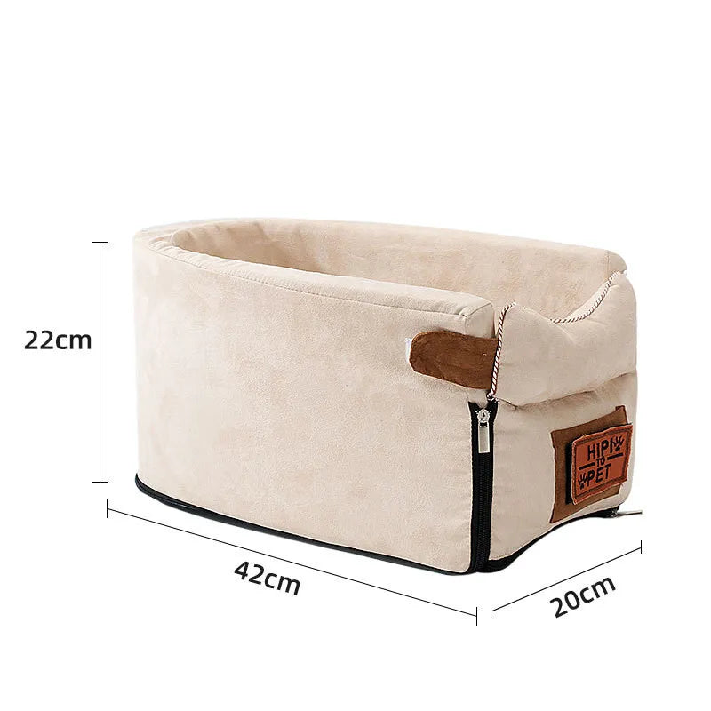 Comfortable Car Dog Carrier for Small Pets with Secure Seat Attachment