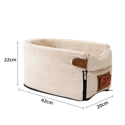Comfortable Car Dog Carrier for Small Pets with Secure Seat Attachment