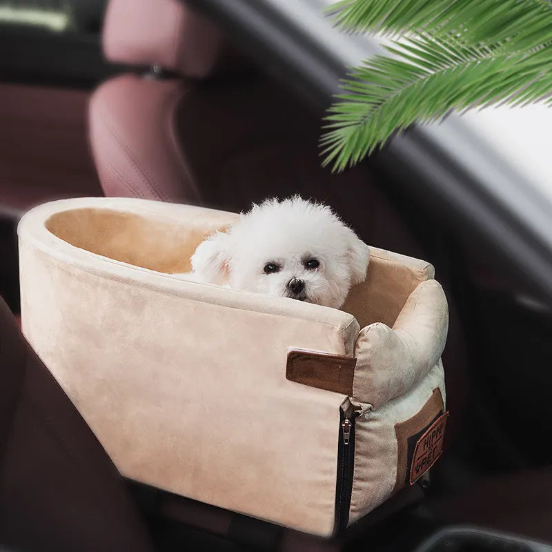 Comfortable Car Dog Carrier for Small Pets with Secure Seat Attachment