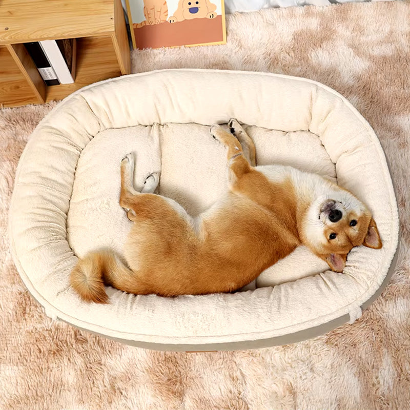 Eco-friendly Corduroy Dog Bed - Soft, Durable, and Machine Washable