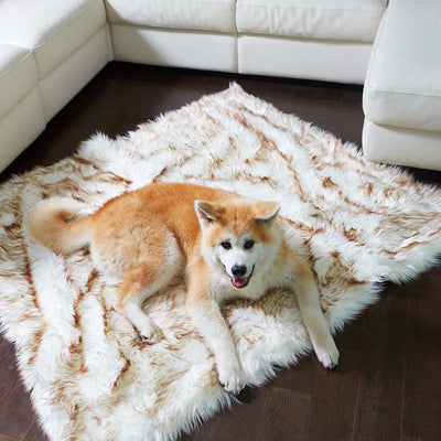 Waterproof Dog Blanket with Plush Imitation Fur Protects Furniture and Dog Beds