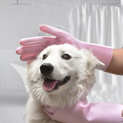 犬用シリコンバスグローブ - グルーミング＆脱毛