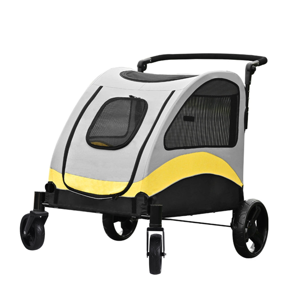 Portable Dog Stroller with 4 Wheels for Large Dogs