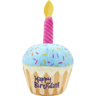 Dog Toy Birthday Set – Plush Cake, Cupcake & Bone with Squeaker Function