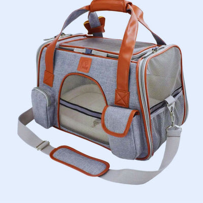 Pet Carrying Bag with Mesh Window and Adjustable Shoulder Strap