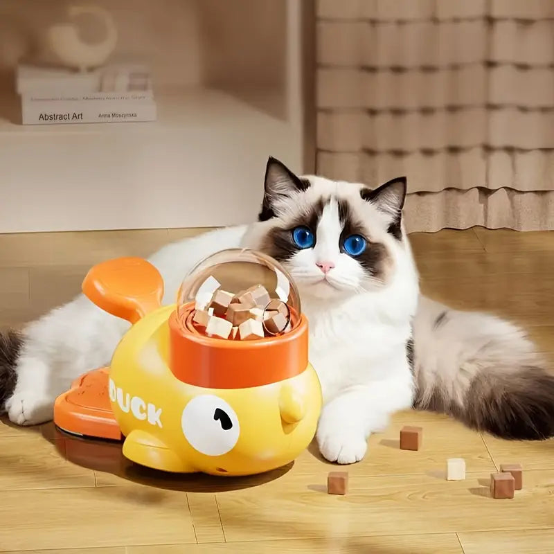 猫のためのインタラクティブなゲームと給餌器