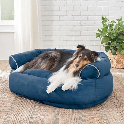 OrthoDog 落ち着いた犬用ソファと柔らかい整形外科用詰め物入り犬用ベッド