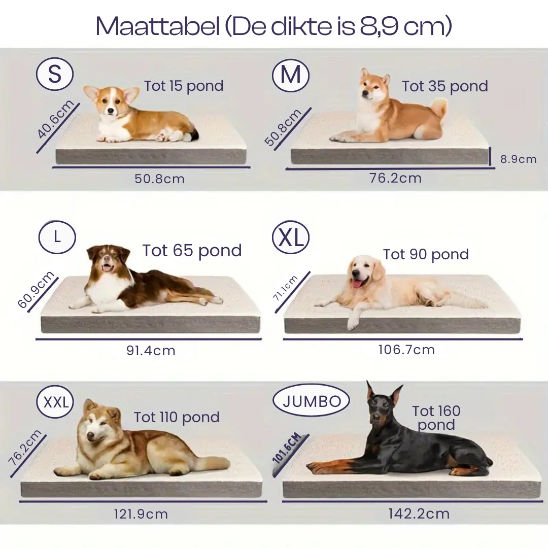 Premium Memory Foam Dog Bed with Washable Cover, Non-Slip, and Suitable for Large Breeds