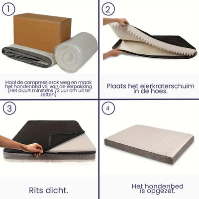 Premium Memory Foam Dog Bed with Washable Cover, Non-Slip, and Suitable for Large Breeds
