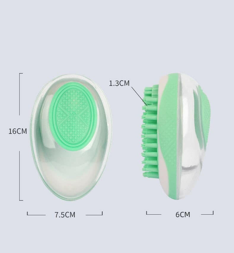 2-in-1 Shower Brush Massage Comb Soft Silicone