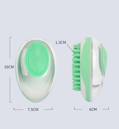 2-in-1 Shower Brush Massage Comb Soft Silicone