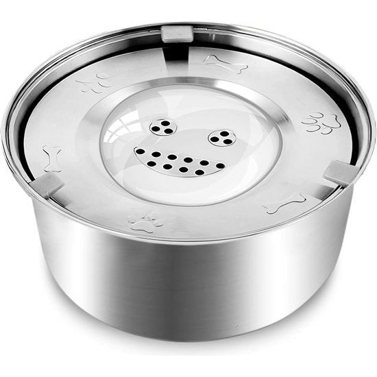 こぼれ防止機能付きステンレス製犬用ウォーターボウル - AquaPaw