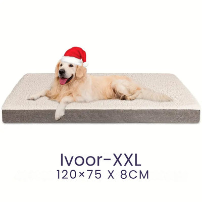 Premium Memory Foam Dog Bed with Washable Cover, Non-Slip, and Suitable for Large Breeds