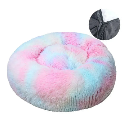 Donut-shaped Pet Bed – Ultra-Plush and Breathable Rest Bed for Pets – Machine Washable and Safe for Comfortable Sleep