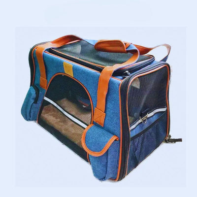 Pet Carrying Bag with Mesh Window and Adjustable Shoulder Strap