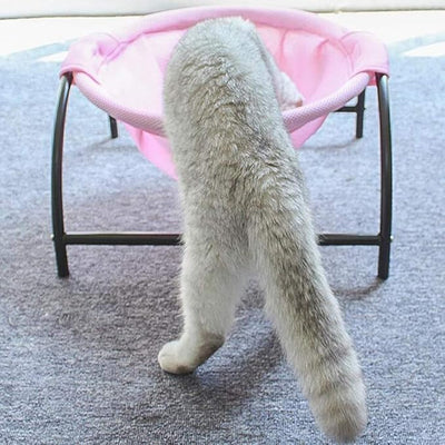キャットハンモック - 快適な休憩のための安定した金属サポートを備えた通気性のある猫用ベッド