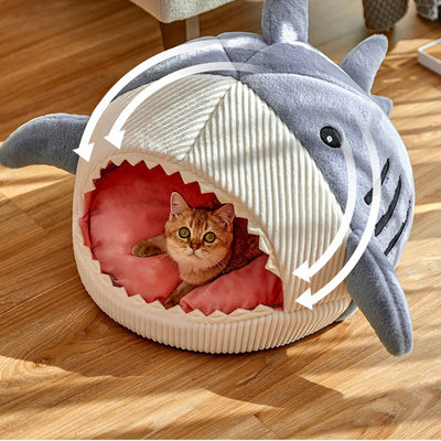 快適なクッション付きポータブル猫ベッド