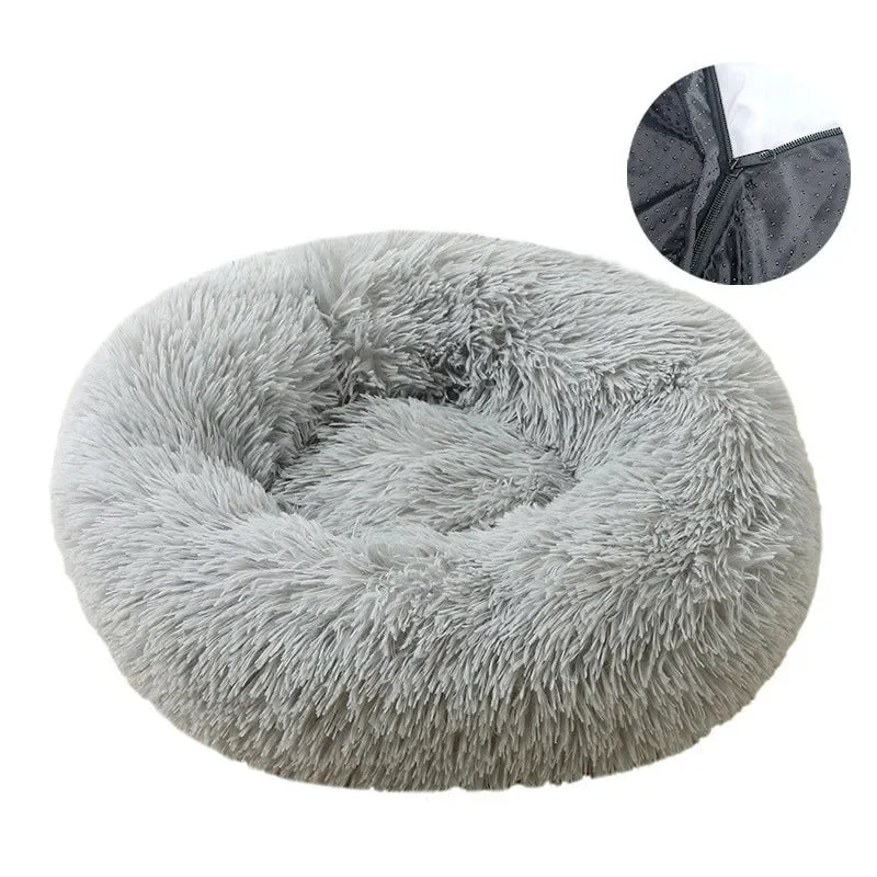 Donut-shaped Pet Bed – Ultra-Plush and Breathable Rest Bed for Pets – Machine Washable and Safe for Comfortable Sleep