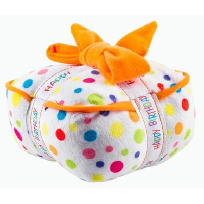 Dog Toy Birthday Set – Plush Cake, Cupcake & Bone with Squeaker Function