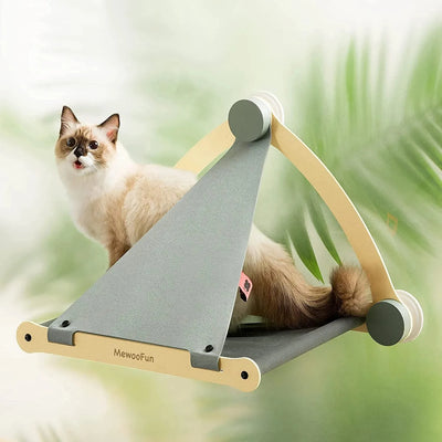 猫用安定窓用ハンモック - 吸盤付き頑丈窓用ベッド