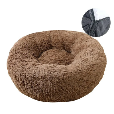 Donut-shaped Pet Bed – Ultra-Plush and Breathable Rest Bed for Pets – Machine Washable and Safe for Comfortable Sleep
