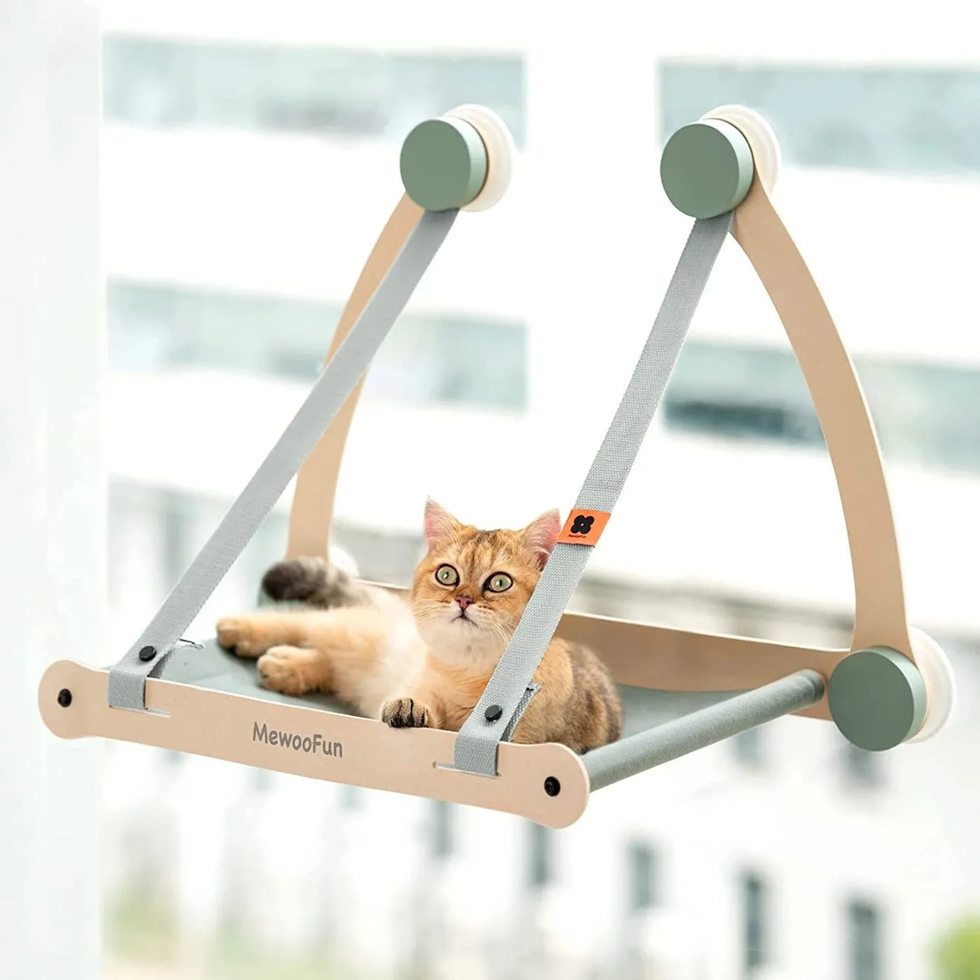 猫用安定窓用ハンモック - 吸盤付き頑丈窓用ベッド