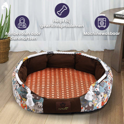 Dog Bed with Pocket and Chew Rope