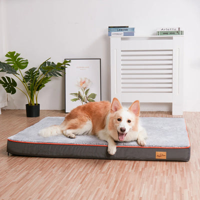 Orthopedic waterproof dog bed with washable cover and non-slip bottom