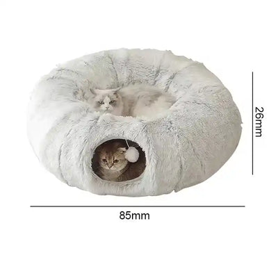 猫用ぬいぐるみトンネル（プレイベッド付き）