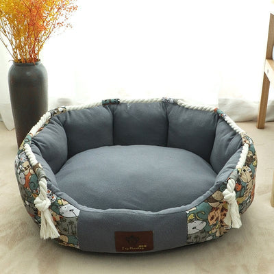 Dog Bed with Pocket and Chew Rope