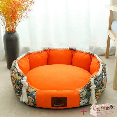 Dog Bed with Pocket and Chew Rope