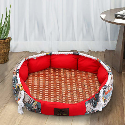Dog Bed with Pocket and Chew Rope