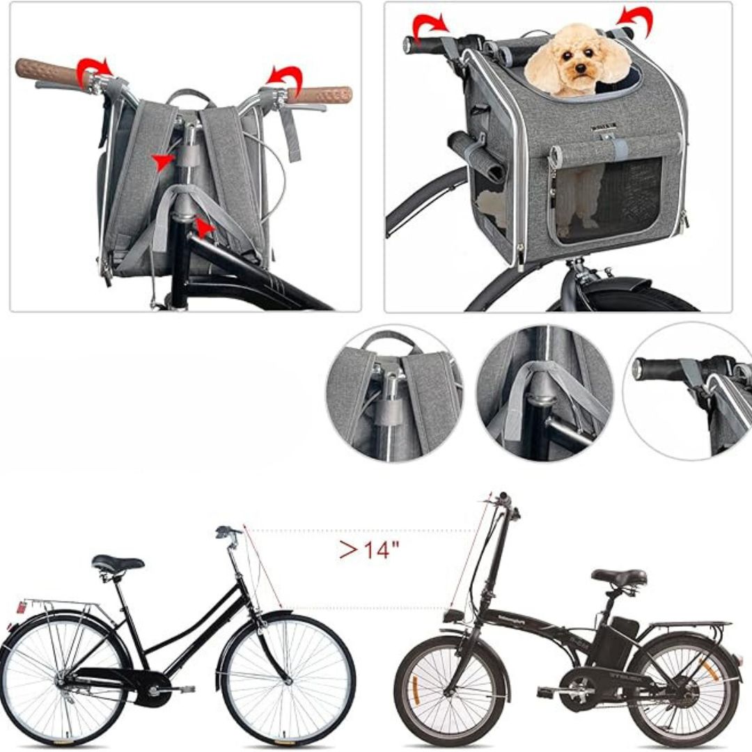 3in1 Dog Carrying Bag for Bicycles