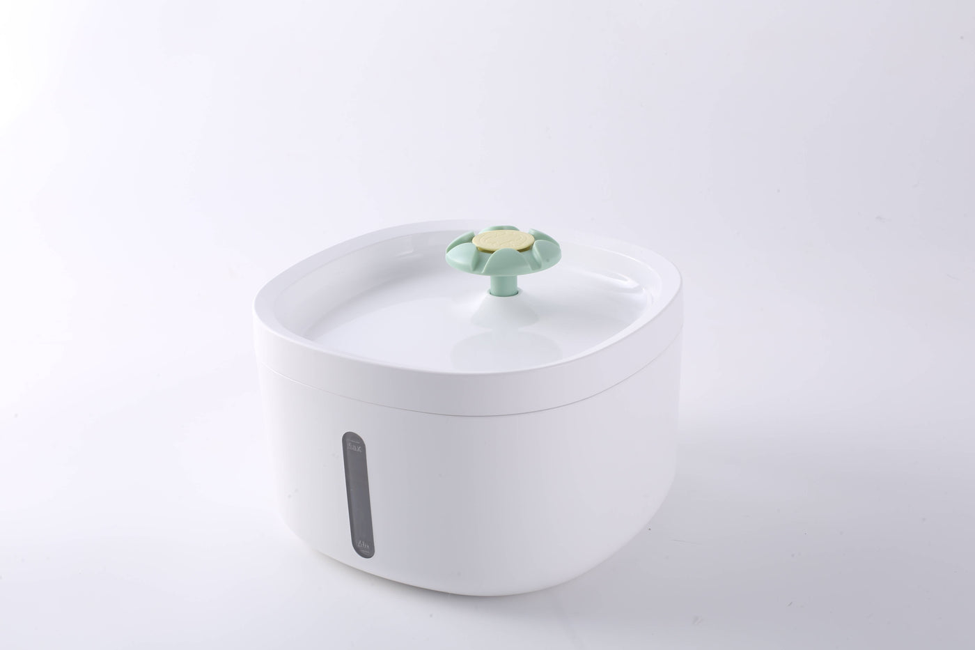 LEDインジケーターと花のデザインを備えたペット用ウォーターファウンテン