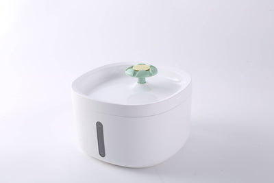 LEDインジケーターと花のデザインを備えたペット用ウォーターファウンテン