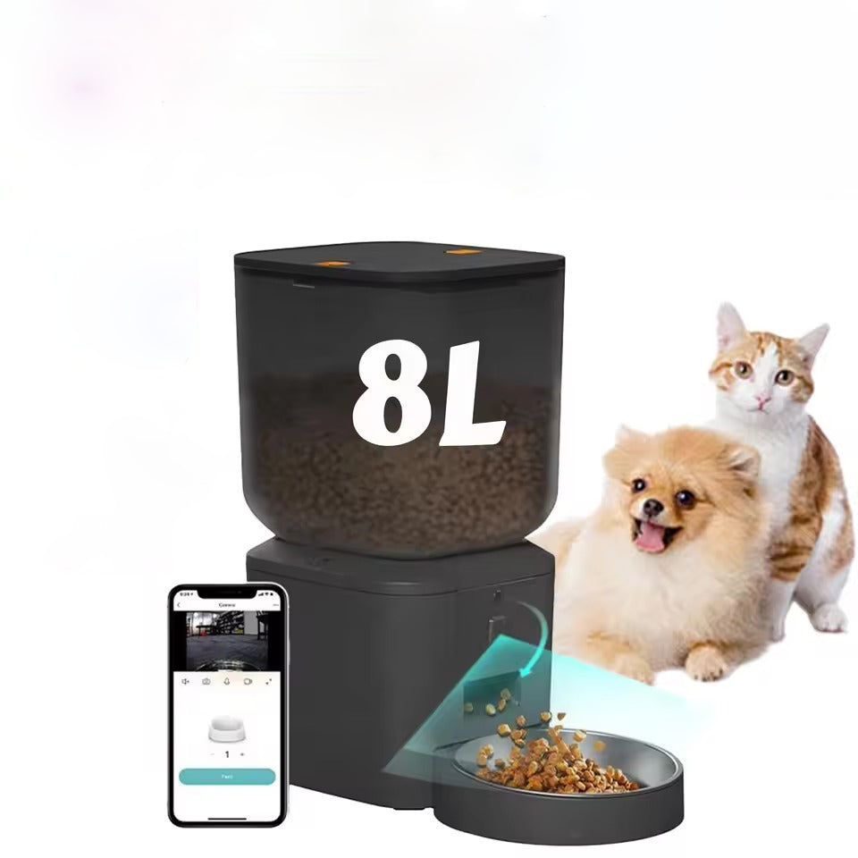 8L 自動猫犬用給餌器（1080Pカメラ、WiFi搭載）
