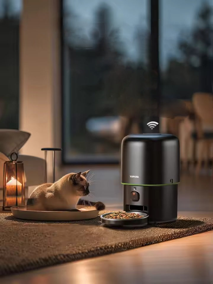 Wi-Fiとカメラ付き自動4L犬猫用給餌器