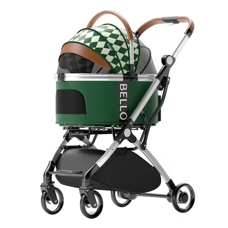 Dog Stroller and Pet Carrier – Foldable, Stylish, and Travel-Friendly